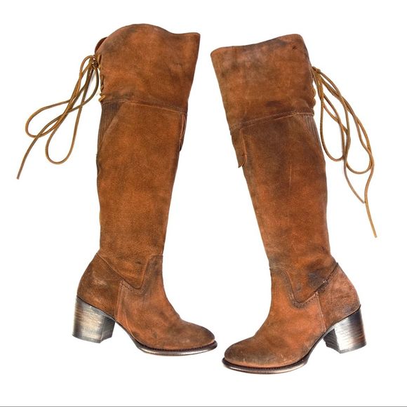 Freebird by Steven Shoes - FREEBIRD BY STEVEN Blain OTK boots 9 brown suede